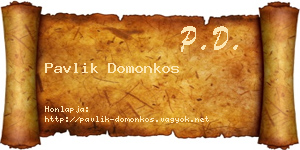 Pavlik Domonkos névjegykártya